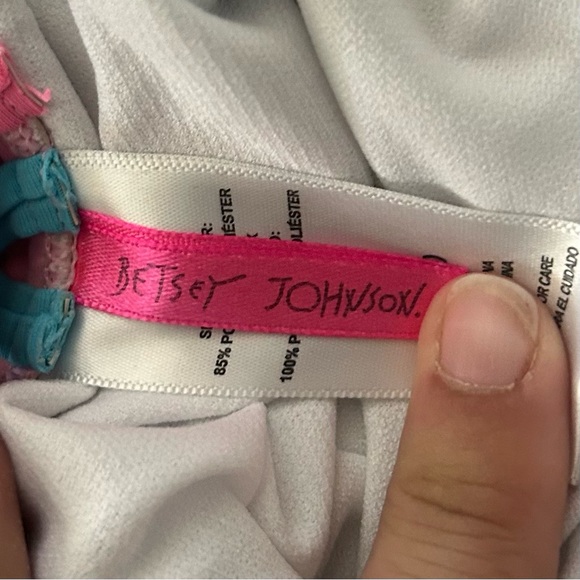 Betsey Johnson Pink, Blue, & Purple Mermaid Sequin Shell Cross Back 7/8 Swimsuit - Picture 6 of 8